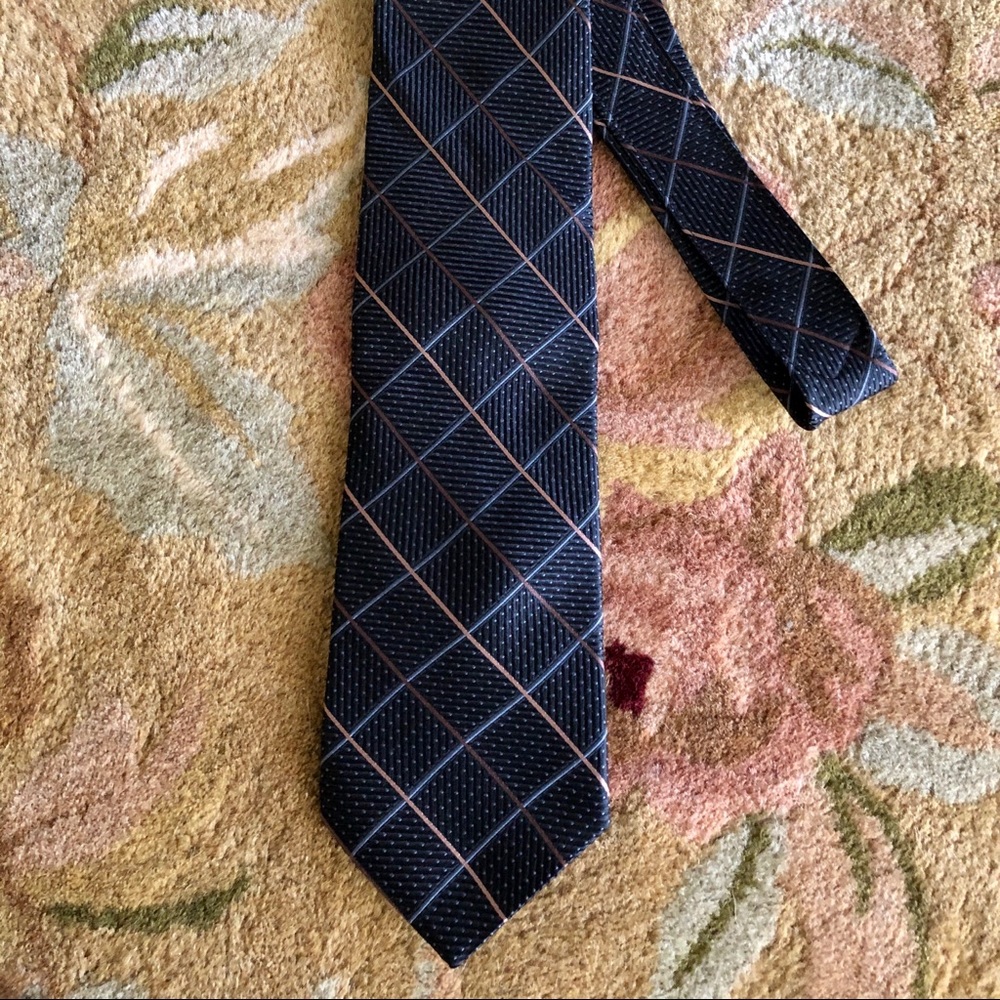 Men’s Pronto Uomo Black Silk Tie EUC - Picture 6 of 6